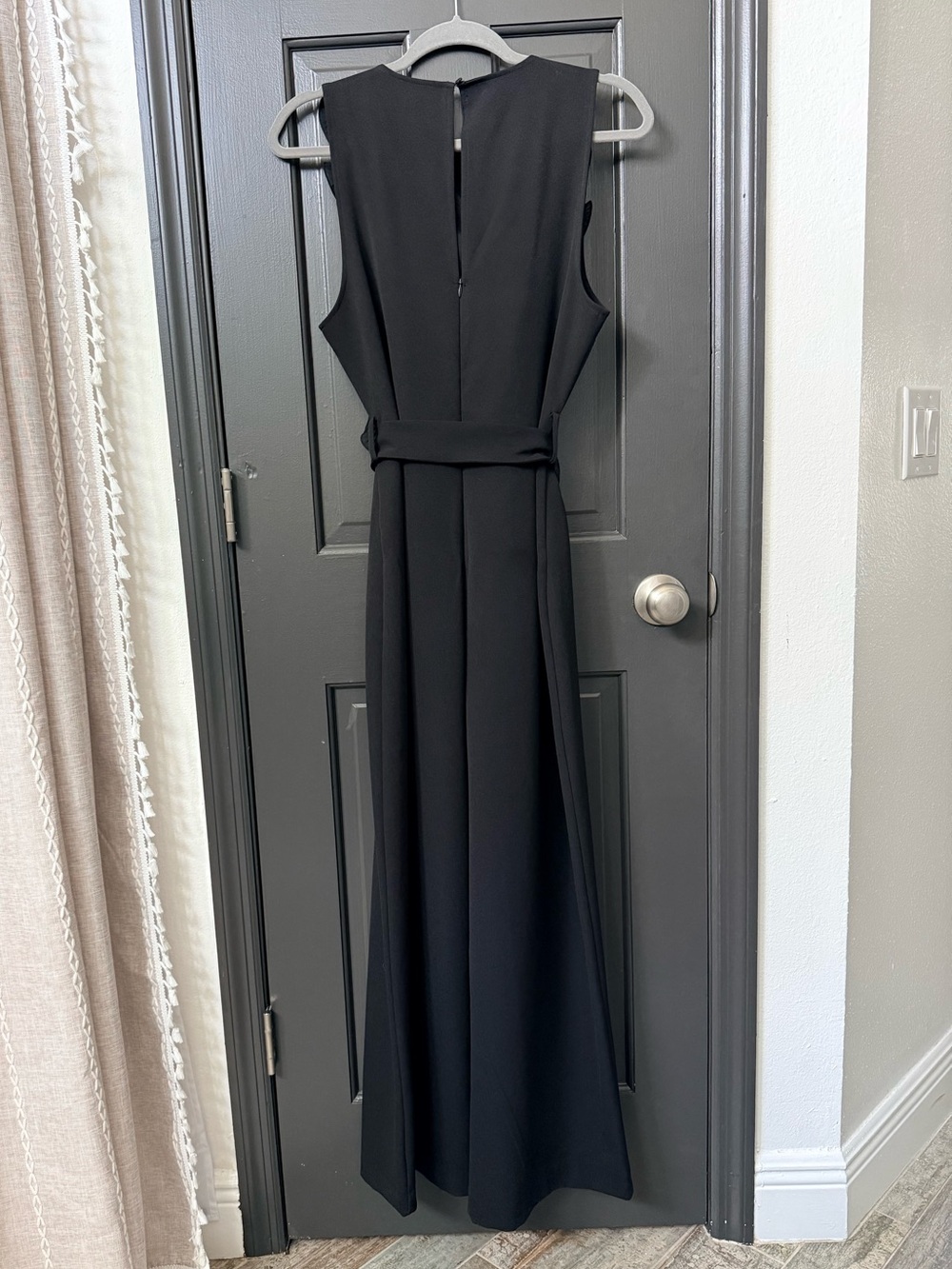 ZARA Sleeveless Black Floral Applique Jumpsuit - Picture 3 of 4